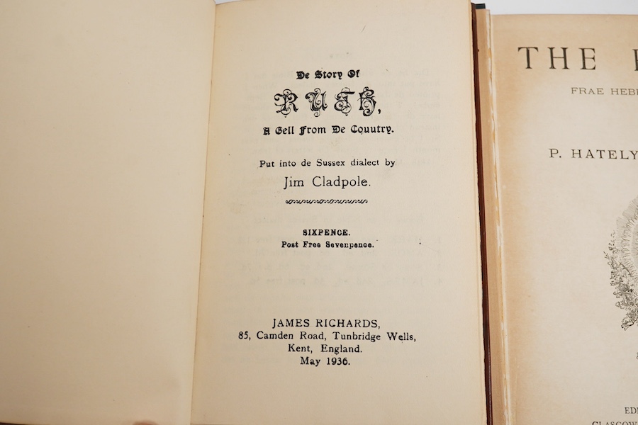 Richards, James - Bits from de old book, being one or more bits from each of de sixty six books of de Bible. Put into de Sussex tongue by Jim Cladpole, Tunbridge Wells, 1936 [BW7142], first edition, of 120 copies, 8vo, S